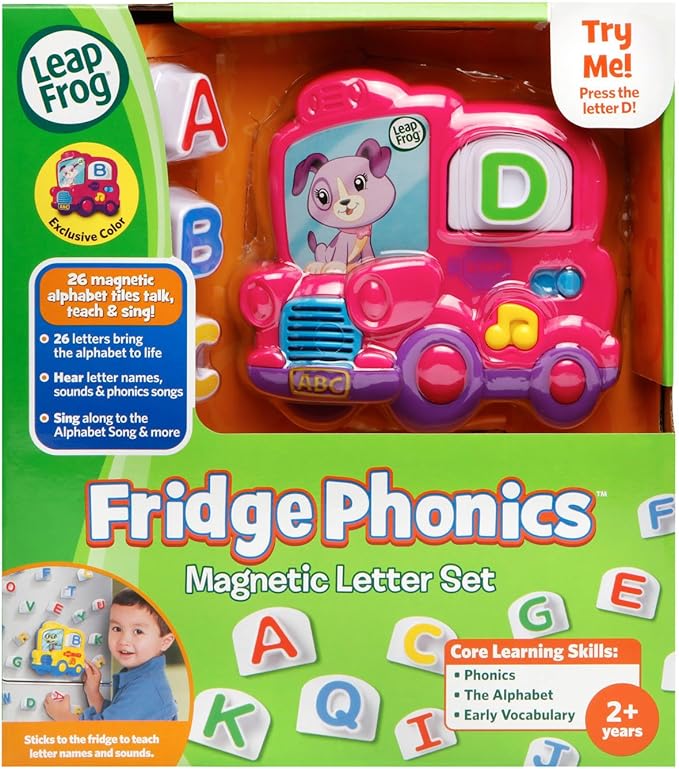 LeapFrog Fridge Phonics Magnetic Letter Set, Pink