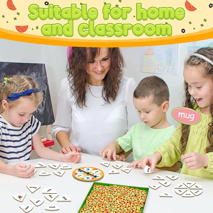 Kasfalci CVC Word Games,Phonics Games,CVC Flash Cards,Speech Therapy Toys for Toddlers Kids,Learn to Read,Reading Learning Sight Word Games,Kindergarten Preschool Learning Activities Educational Toy