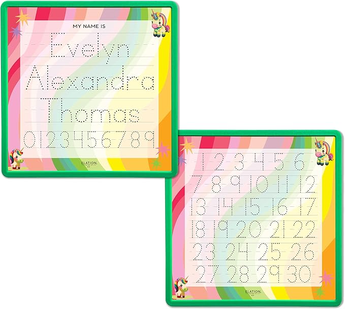 Kid's Name Tracing Board | Dry Erase Letter Tracing | Reusable Writing Practice Board | Personalized | Baby Unicorn Theme