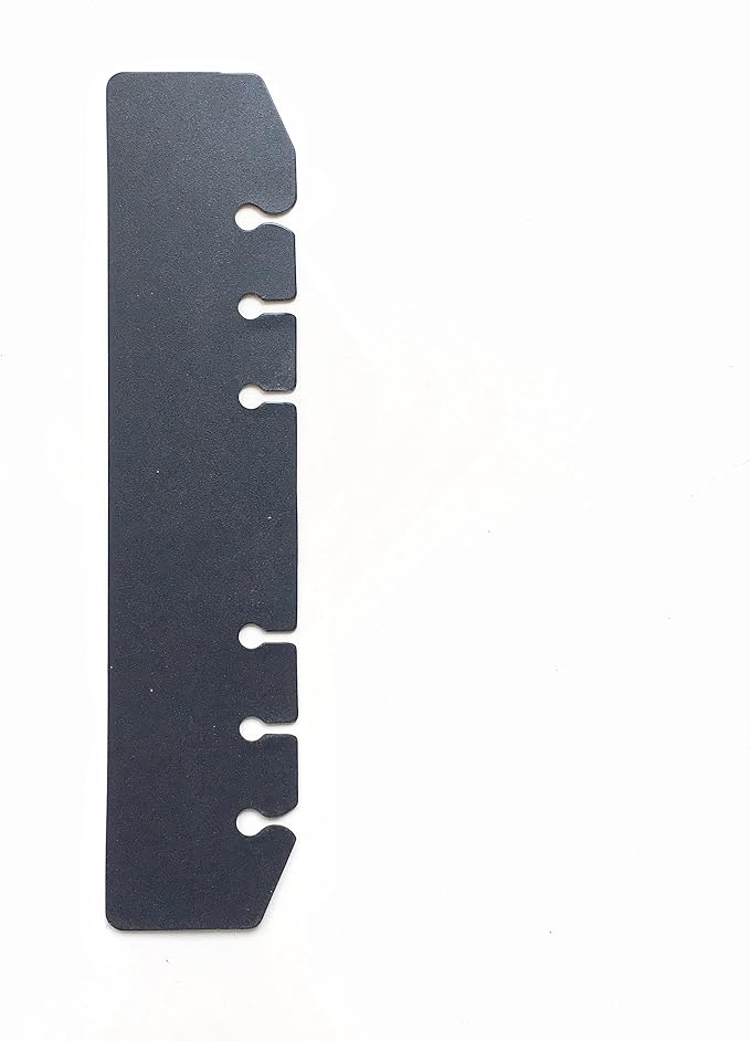 Zelten A6 Today Ruler Black PVC Planner Insert, 6 Hole Punched, 4x18cm (1.55"x7.1") Measuring Tool Page, Pocket Journal Accessory with 15cm/6" Scale, Ring Binder Refill for Daily Tracking