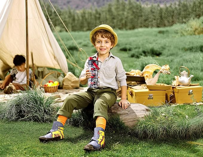 12 oz Kids Metal Water Bottle: 2-in-1 Straw Spout Lid, Spill-Proof, Easy Clean, Keep Cold 24H, Backpack Friendly, BPA-Free Stainless Steel Cup for School, Daycare, Playtime, Gift (Strawberry Squeeze)