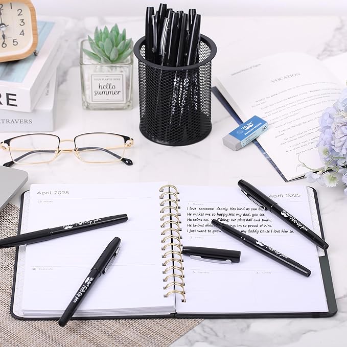 Mr. Pen- Felt Tip Pens, 36 Pack, 0.7 mm, Black Felt Tip Pens Bulk, Fast Dry, No Smear, Planner Markers for Underlining, Writing, Drawing, Journaling Supplies
