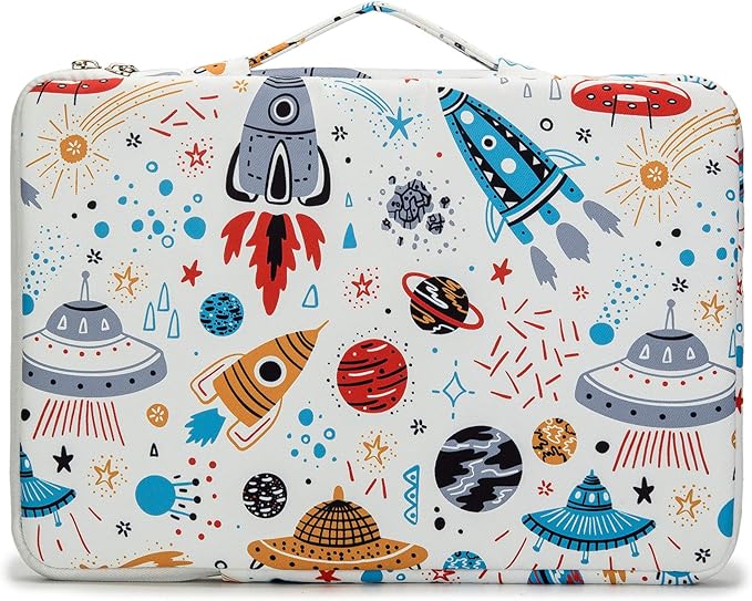 Kinmac 360° Protective Water Resistant Laptop Sleeve case Bag with Handle for MacBook Pro 14 inch,13.5 inch-13.9 inch and 14 inch Laptop(Spaceship)