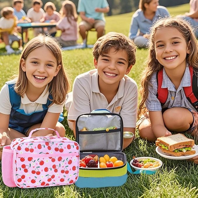 RHCPFOVR Kids Lunch Bag - Insulated Lunch Box for Boys Girls,Washable Lunch Bag and Reusable Toddler Leak-proof Lunchbox for School and Daycare