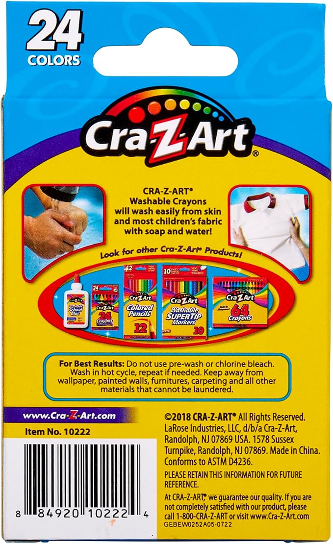 Cra-Z-Art Bulk Crayons, 12 Packs of 24 Count Washable Crayons, School Supplies, Classroom Supplies, Teacher Bulk Pack