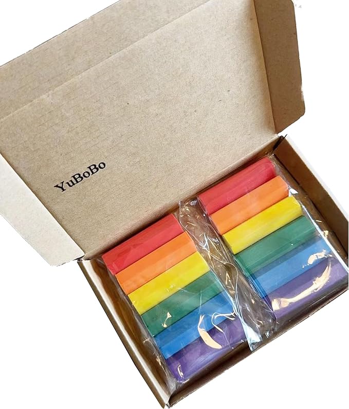 YuBoBo 12-Pack Hexagonal Colorful Erasers for Students- Easy Grip, Low Dust & Bright Colors - Perfect for School, Office, Art Supplies