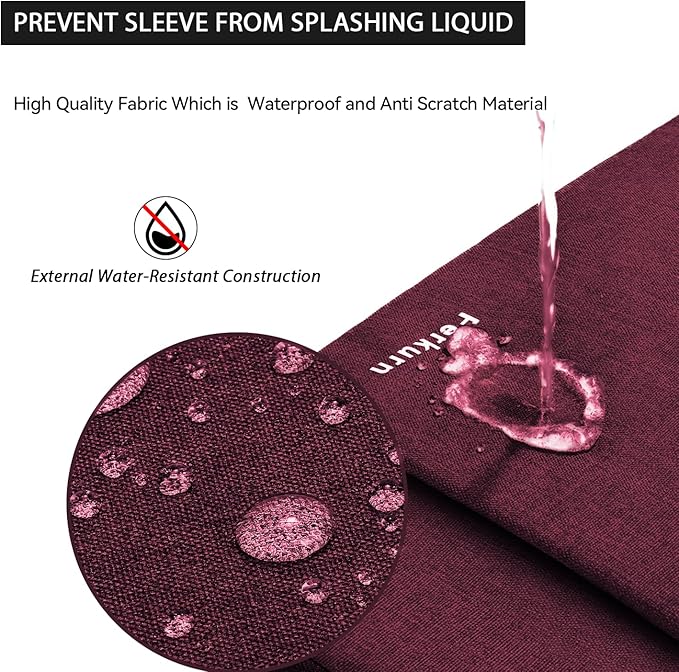 Ferkurn Laptop Bag Case for Women Men Computer Bag Compatible with HP Envy Pavilion Omen/LG Gram/MSI/Dell Inspiron XPS/Lenovo/Acer, Shoulder Strap Carrying Messenger Briefcase, Red, 15.6 16 Inch