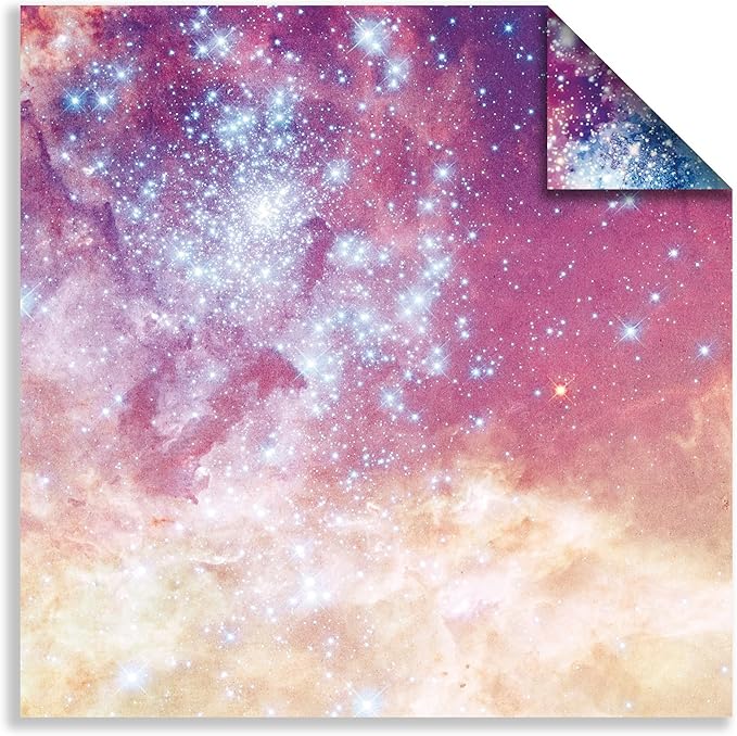 Origami Paper 6x6 Double Sided 50 Sheets 10 Colors origami kit Japanese Chiyo Square Craft Kits Easy Fold Arts Crafts DIY Handwork Starry Sky