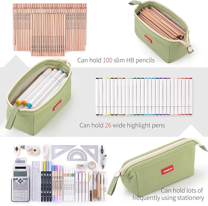 CICIMELON Pencil Case Large Capacity Pencil Pouch Pen Bag for School Teen Girl Boy Men Women