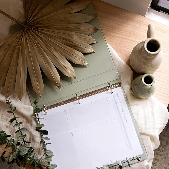 Samsill Plant-Based 1.5 Inch Durable D-Ring, View Binder, Eco-Friendly, USDA Certified Biobased, Single, Dusty Green