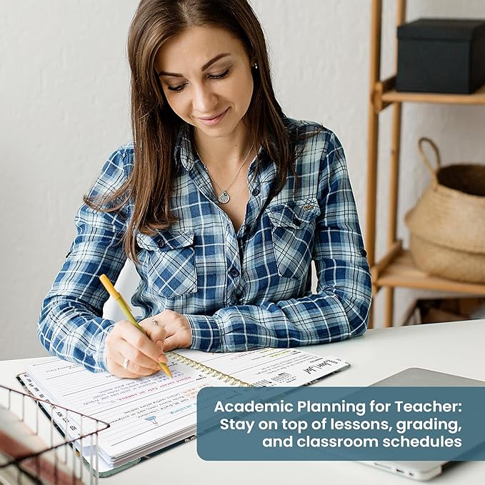 Planner 2026–2027, Academic Monthly Weekly Spiral Calendar, July 2026 – June 2027, Hardcover Agenda Notebook with Tabs, 8.5" x 11", Perfect for Students, Teachers, School & Daily Planning - Citrus Bloom