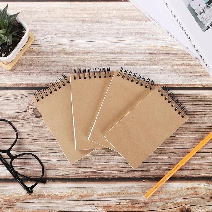 zmybcpack 15 Pcs Pocket Notebooks Small Spiral Notebooks Journal Mini Top Spiral Notepads, Lined Memo Pads for Note Taking, 100 Pages/50 Sheets
