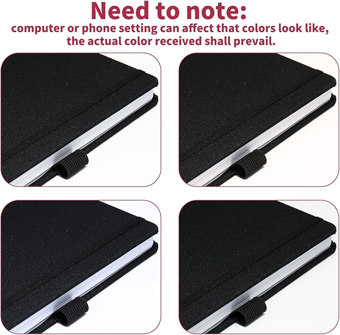 Vienrose 8.3"x8.3" Sketch Books, Linen Cover Hardbound Sketching Book with Acid-Free Paper, Drawing Pad for Kids, Beginners & Professionals, Art Supplies for Adults & Students(Black, 60 Sheets)
