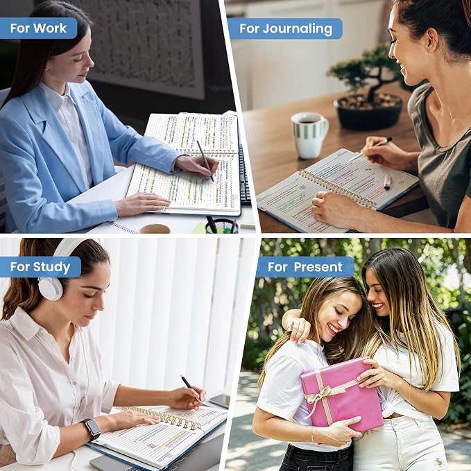 ZOTIA Large Spiral Notebooks for Work 5 Subject with Removable Dividers