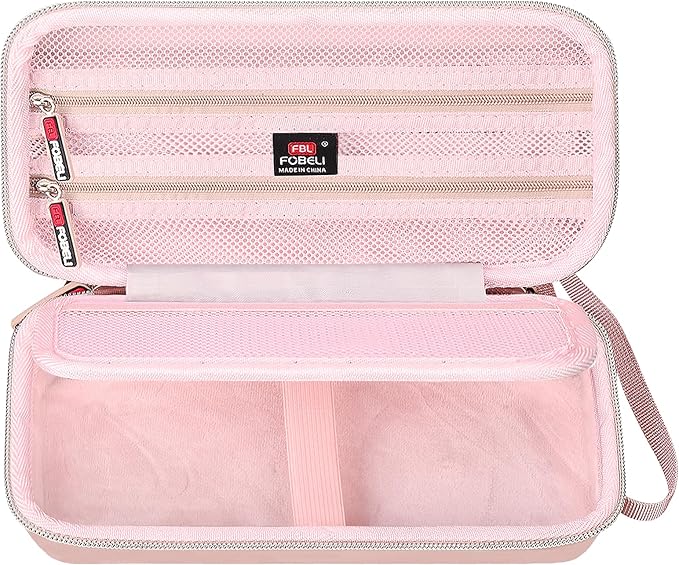 FBLFOBELI Hard Case for Texas Instruments TI-84 Plus CE/TI-84 Plus/TI-83 Plus/Casio fx-9750GIII Color Graphing Calculator, Mesh Pocket for Pens, Cables and Other Accessories (Case Only) (Rose Gold)