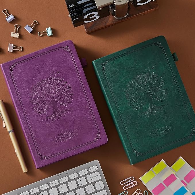 A5 Journaling Notebook, Hardcover Lined journal for Women Men writing, Note Taking, Personal Diary, 320 Pages 100GSM Thick Paper, Leather Cover Note book for School Office Supplies, 5.7'' X 8.4''