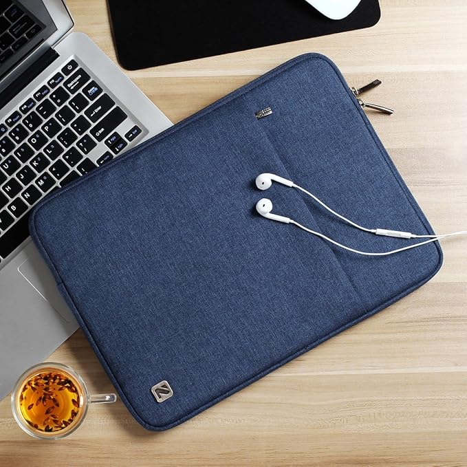 NIDOO 15.6 Inch Laptop Sleeve Case Water-Resistant Portable Notebook Carrying Bag for 15.6" IdeaPad 3i / Legion 5 Gen 6 / ThinkPad T15g P15s E15 L15 Gen 2/16" Legion Slim 5 Gen 9 / Samsung HP, Blue