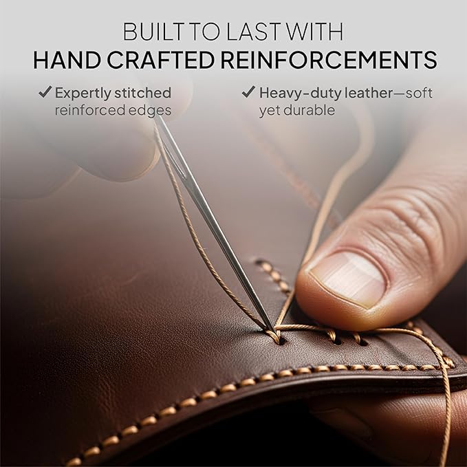 XL Leather Journal Cover 7.5 x 9.5 Inch – Refillable Genuine Leather Cover for Composition Notebook, Planner & Diary – Handmade Protective Travel Writing Case, Black