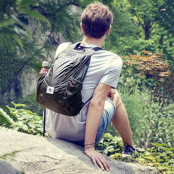 Small Backpack 18L Lightweight Packable Backpack for Travel, Airplane Travel Hiking Daypack (Green)