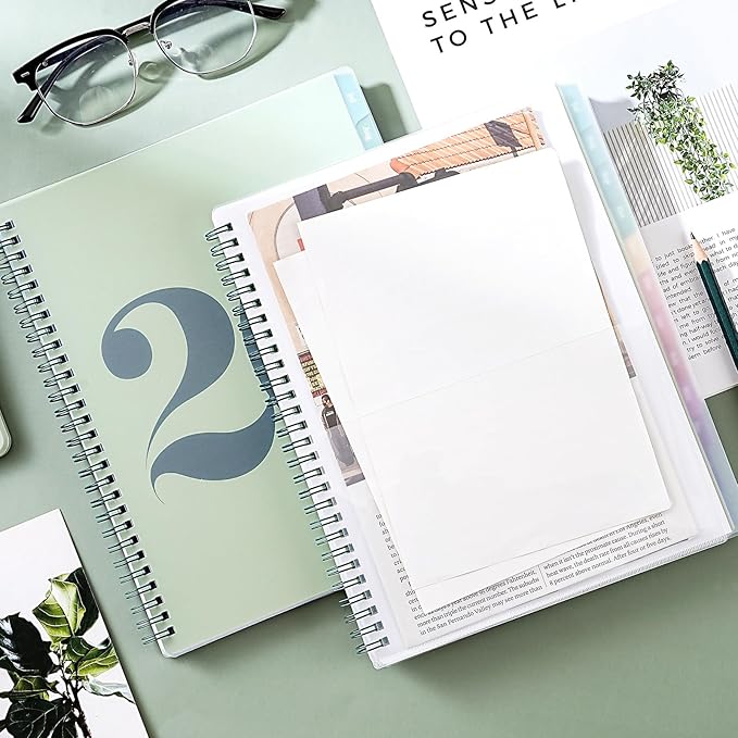 Academic Planner 2026-2027 - Planner 2026-2027, July 2026 - June 2027, 8" x 10", 26-27 Planner Weekly and Monthly with Colorful Tabs, Twin-wire Binding, Inner Pocket - Green