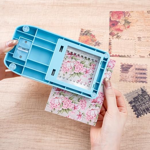 Large Stamp Punch, 2.5x2.1inch Extra Large Postage Stamps Punch, Stamps Maker, Stamp Cutter Hole Punch, Rectangle Stamp-Shaped Paper Punch for Crafting DIY Scrapbooking Journaling Paper Crafts