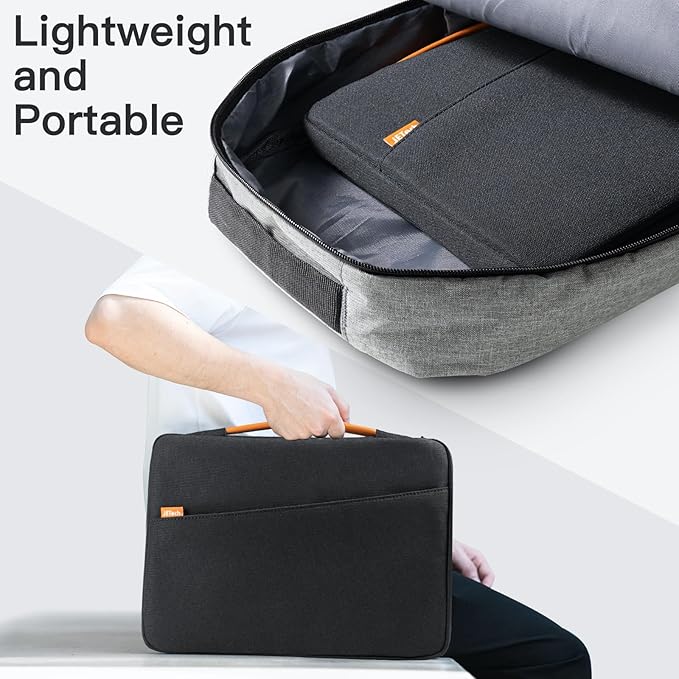 JETech Laptop Sleeve for MacBook Neo (A18 Pro), 13-14Inch MacBook Air/Pro (M1-M5, 2020-2026), Waterproof Bag with Portable Handle and Pocket, Compatible with 13-13.6 Inch Notebook (Black)