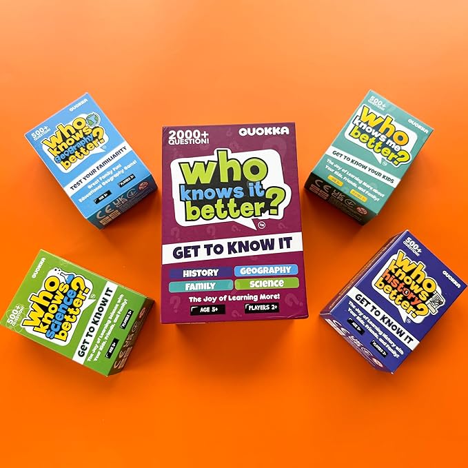 Board Games for Kids 8-12 – Family Card Games for Kids and Adults – Geography Trivia Cards for Family Game Night – Who Knows Geography Better – 500+ Questions – Fun Card Game for Families and Teens