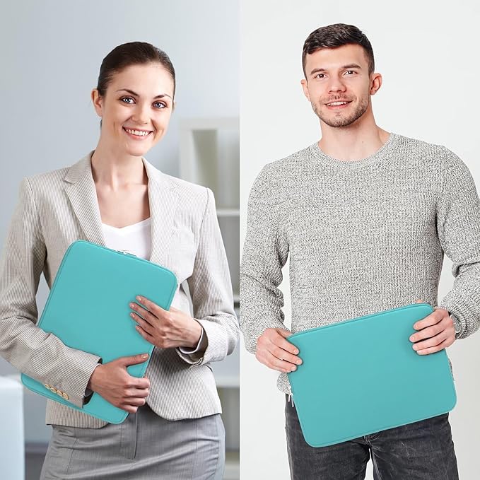 RAINYEAR 14 Inch Laptop Sleeve Case Protective Soft Padded Zipper Cover Carrying Computer Bag Compatible with 14" Notebook Chromebook Tablet Ultrabook (Blue)