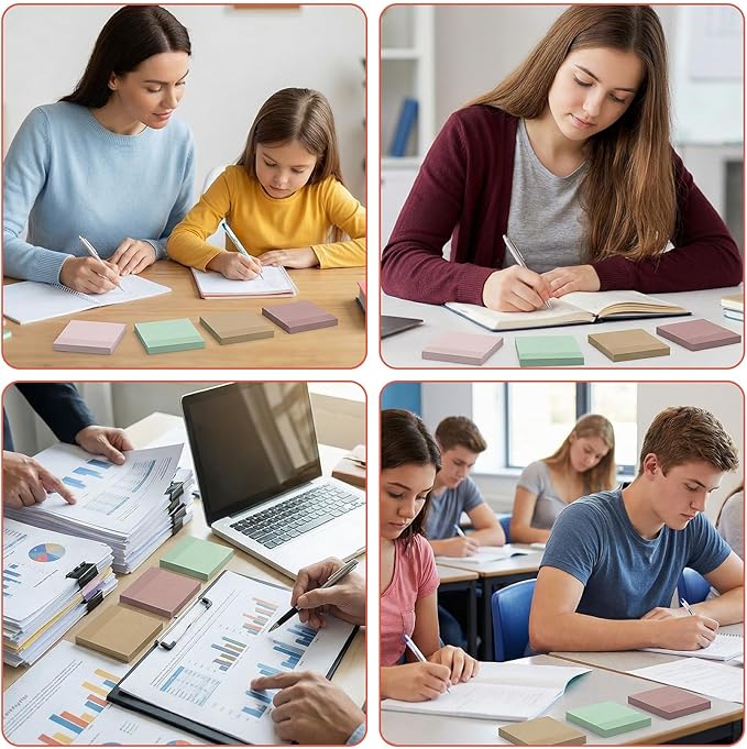 Grevosea 200 Pcs Transparent Sticky Notes 3x3 Inch, Clear PET Self-Adhesive Waterproof Note Pads, Translucent Sticky Notes for Bible Journaling Book Tabs Office School Aesthetic Decor