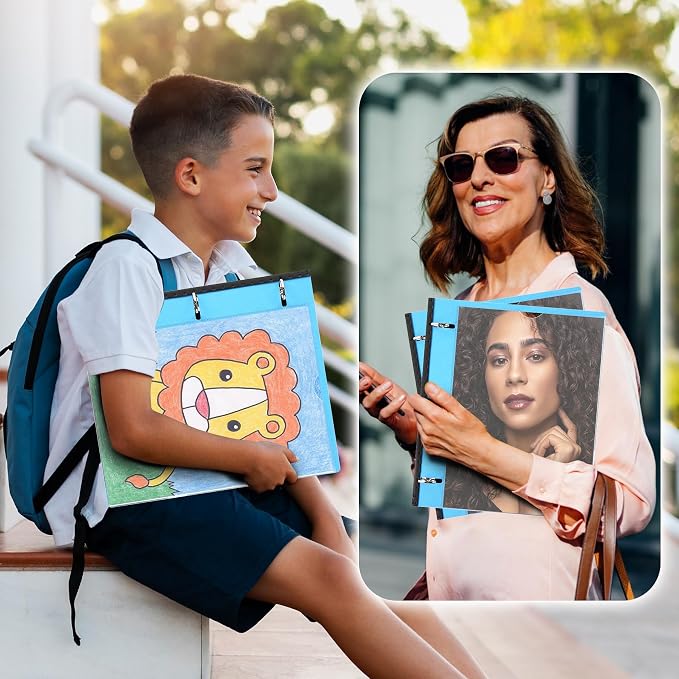 WOT I 4-Pack Telescoping 3 Ring Binder 1 Inch, Expandable Flexible Binder - Patented Design for Easy Portability, Holds 8.5"x11" Paper, 4 Bright Colors, Perfect for School, Office&Home Organization