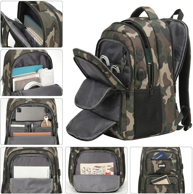 Paude Laptop Backpack for Man and Teens,School Backpack,Large Bookbag for High School College Students Work,Waterproof