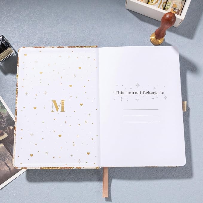 MGGAO Lined Journal Notebook, A5 Fabric Journal for Women Men