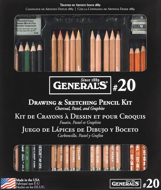 General Pencil 20GP General's Classic Sketching and Drawing Kit