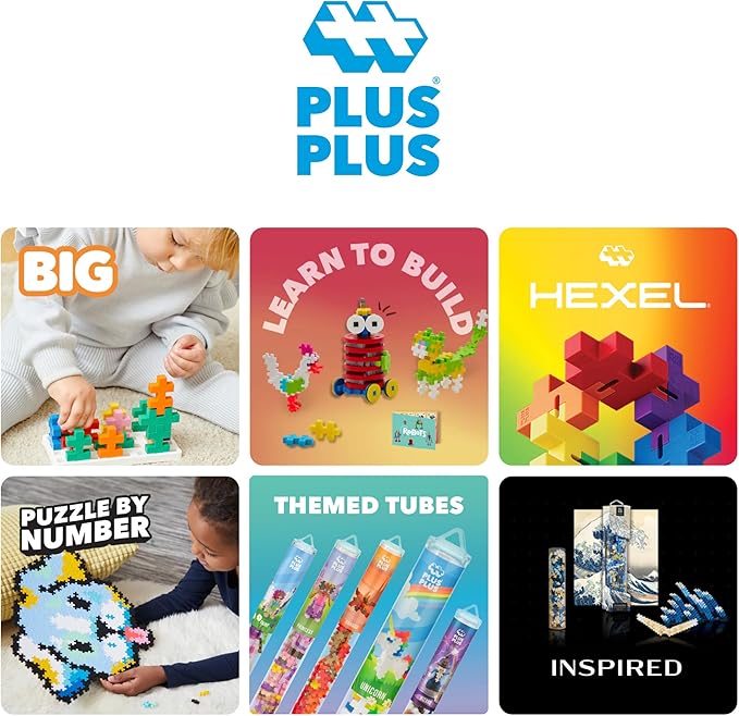 PLUS PLUS 240 Piece Spooky Mix Tube - Mini Interlocking Building Blocks Set, Stem Toys for Kids - Sensory Bin Fillers/Math Manipulatives Classroom Must Haves Gifts for Boys & Girls