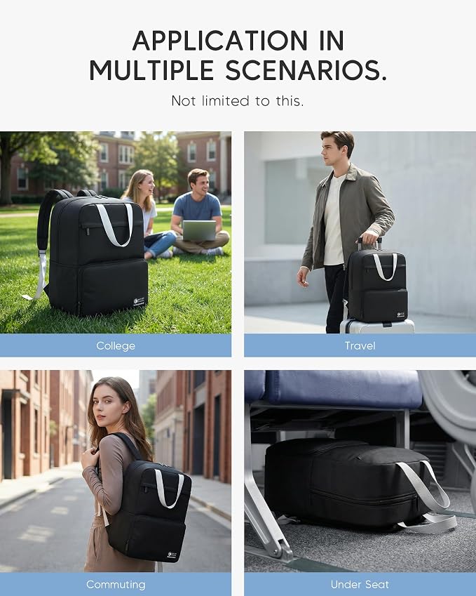 Lightweight Personal Item Bag 17x10x9 Ultralight 0.5lb Foldable Travel Backpack for Women Men College Casual Daypack