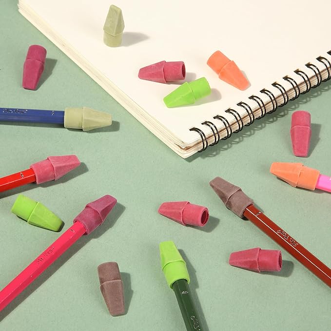 Mr. Pen- Pencil Erasers Toppers, 120 Pack, Late Harvest Color Scheme, Latex Free, No Smudge, Mr Pen Erasers for Pencils