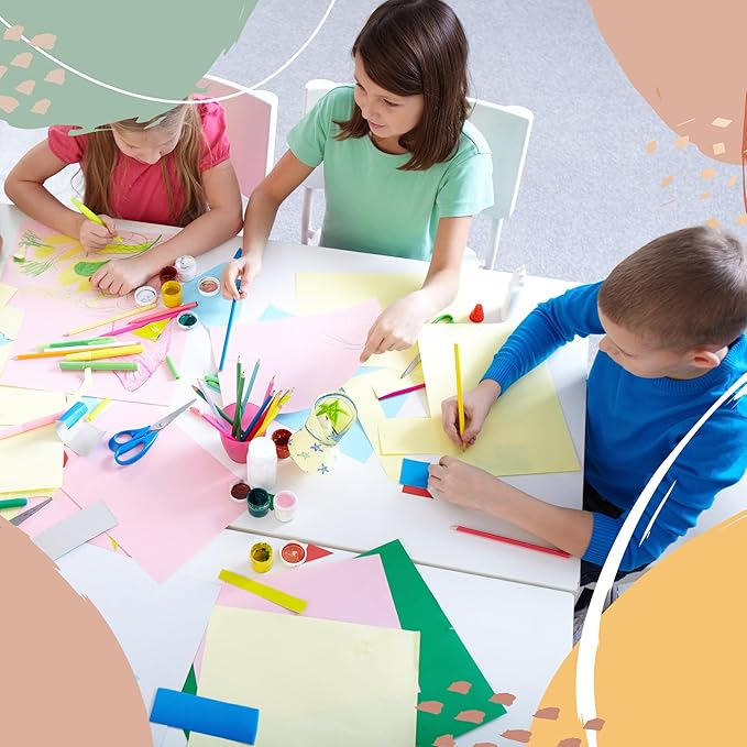 AIMI Construction Paper 100 Sheets Assorted Colors Bulk for School Supplies A4 Copy Paper Classroom Supplies Elementary Great for Arts Painting Coloring Drawing Creating Crafts
