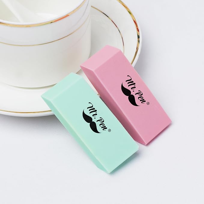 Mr. Pen- Pencil Eraser, 24 Pack, Pastel Colors
