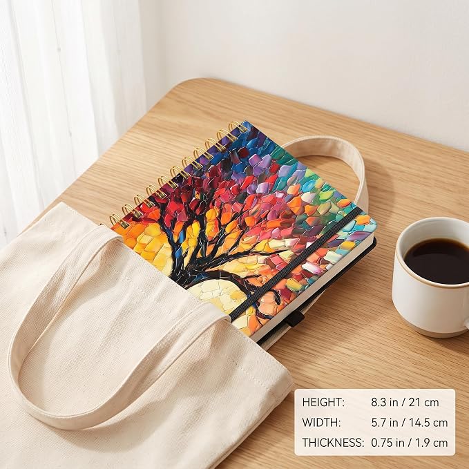 AHGXG Spiral Journal Notebook, 160 Lined Pages, A5 Size (5.7'' x 8.3'')