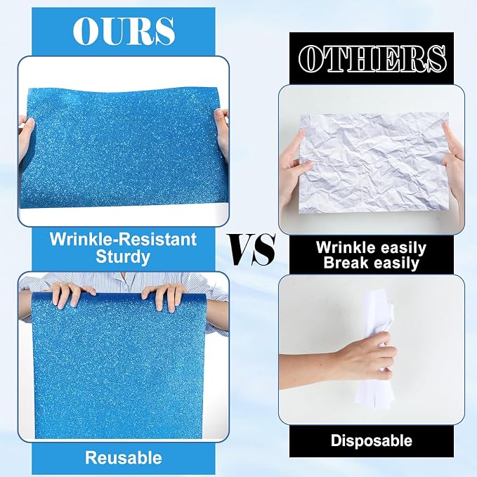 Glitter Dark Blue Bulletin Board Roll Non-Woven Fabric Poster 15.7" x12ft