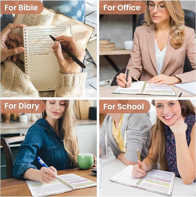 Taja Lined Spiral Journal Notebook for Women, A5 Cute College Ruled Hardcover Notebook for Work & Note Taking, Pretty Journal for Writing, 140 Pages, Abstract