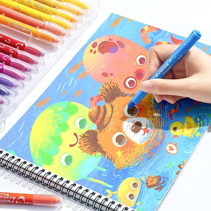 M&G Washable Tempera Paint Sticks, 48 colors Solid Tempera Paint Set with 1 paint brush for artists, Super Quick Drying, Works Great on Paper Wood Glass Ceramic Canvas