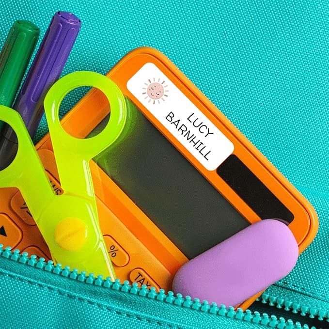 Custom Waterproof Dishwasher Safe Kid Name Labels for Daycare(128 Pack), Camp, School Supply, Baby Bottles, Lunch Boxes and Cups, Travel. Cute Personalized Design Name Stickers (Pattern 10)