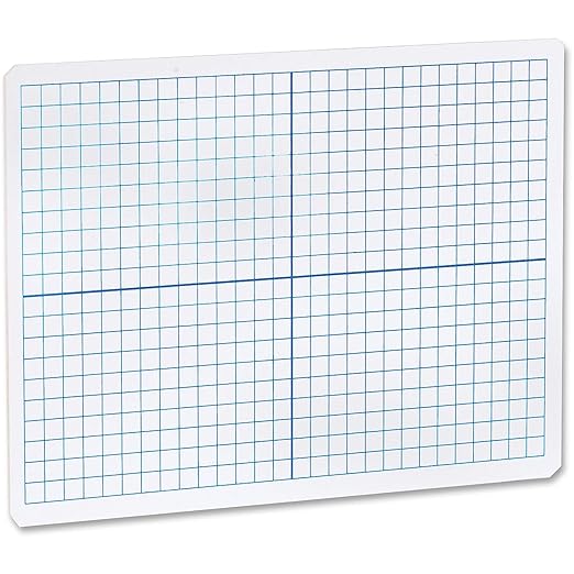 Flipside Grid Side/Plain Side Dry Erase Lap Board, Blue