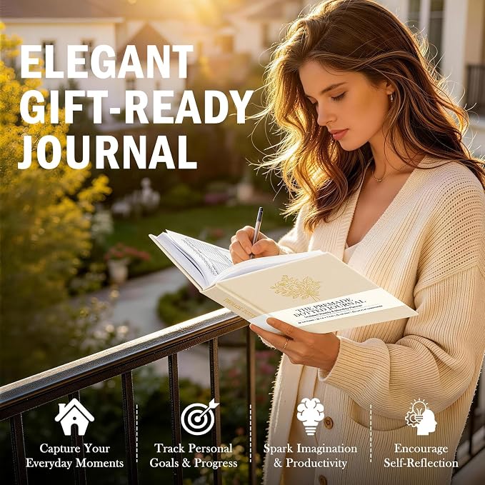 Everloria Premade Dotted Journal Notebook, 12 Months Pre-made Bullet Templates, 260 Hand-Drawn Coloring Pages, Undated Weekly & Monthly Planner, 7.8"x9.3" Linen Dot Grid Habit Mood Tracker, Beige