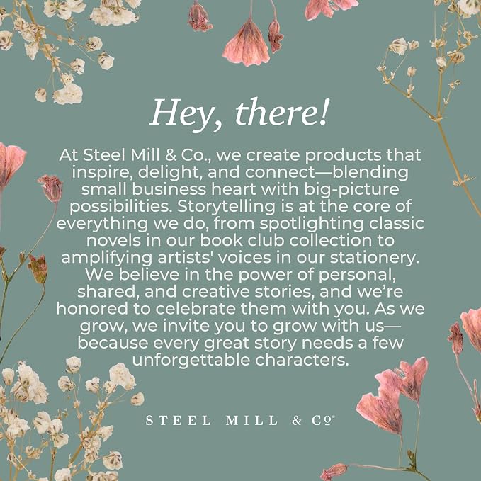 Steel Mill & Co. Large Top Spiral Notebook, Wanderlust Black