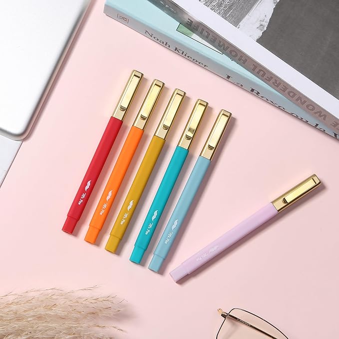Mr. Pen- Aesthetic Highlighters and Ballpoint Pens No Bleed, 12 Pack, Summer Delight, Bible Highlighters and Pens No Bleed, Fast Dry and No Smear for Bible Journaling, Planner, School Supplies