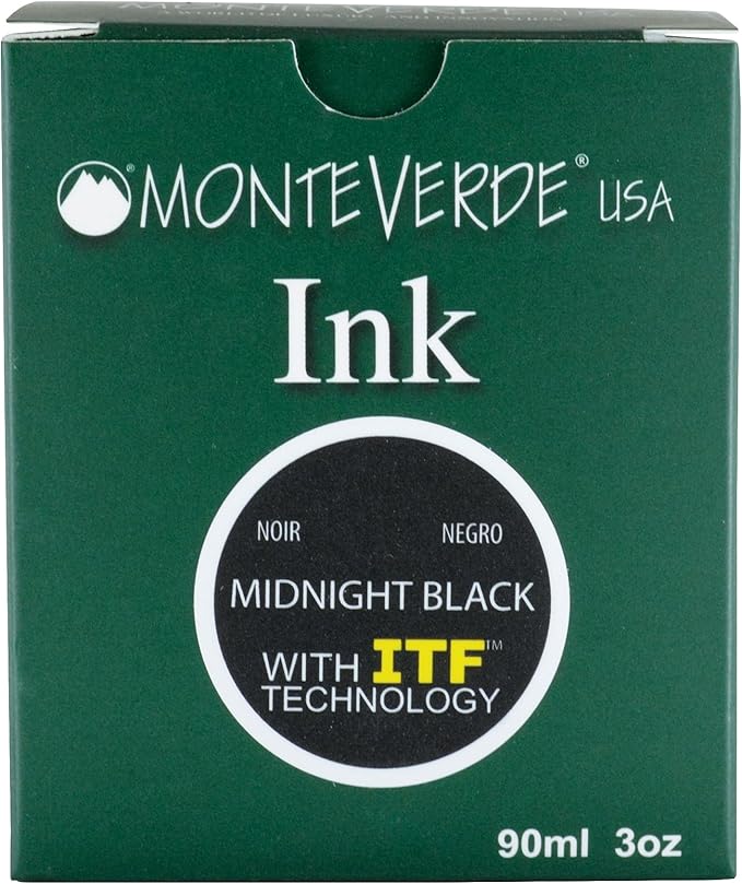 Monteverde USA Ink with ITF Technology, 90 ml Midnight Black (G308MB)