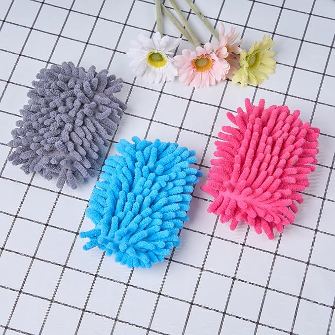 4 Pieces Microfiber Shag Whiteboard Eraser Shag Washable Dry Eraser Board Eraser for Chalk, Classroom Teacher Supplies, Home and Office (Blue)