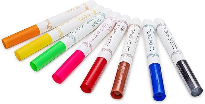 Color Swell 8-Pack Broad Line Markers – Washable, Non-Toxic, Ideal for Kids, Students, Adults, and Classroom Activities